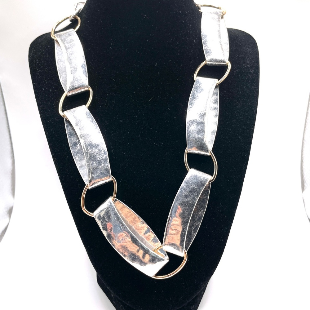 RLM Soho Robert Lee Morris Two Tone Modernist Necklace